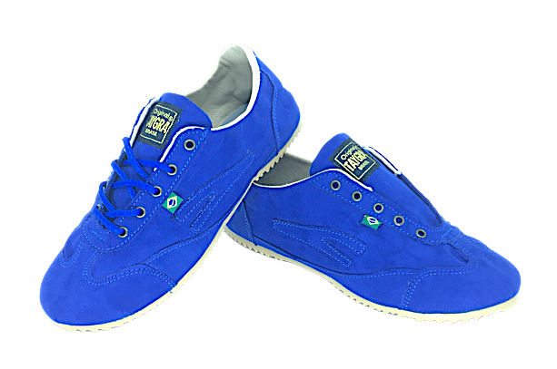 baskets rasteira bleu royal chamoisine nubuck suedine vegan