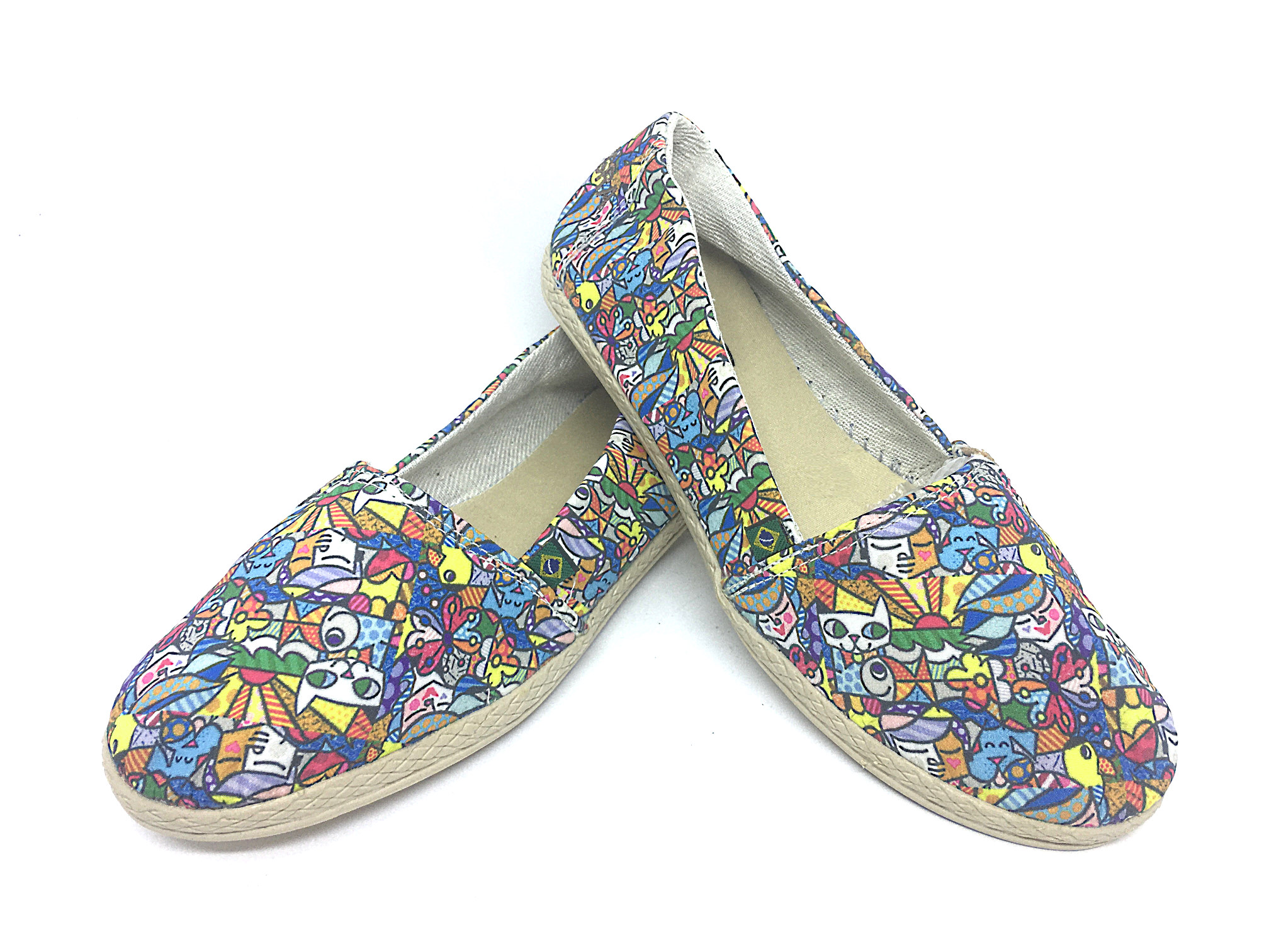 Espadrilles Romero Britto, artiste contemporain Br�silien, en partenariat avec TAYGRA
