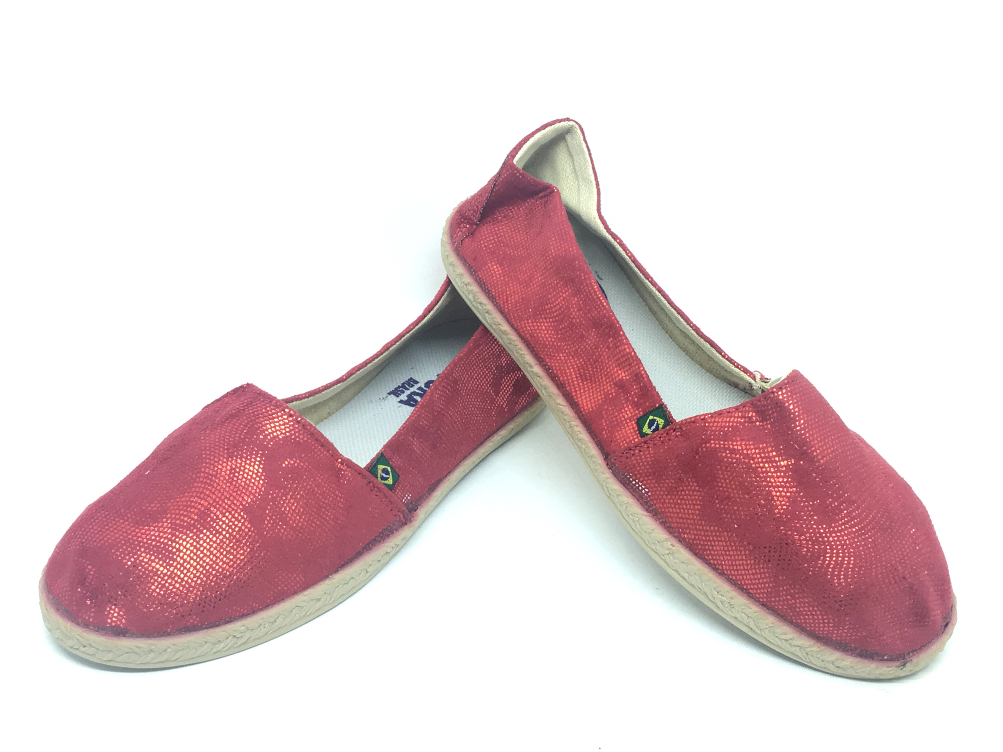 espadrille rouge brillant