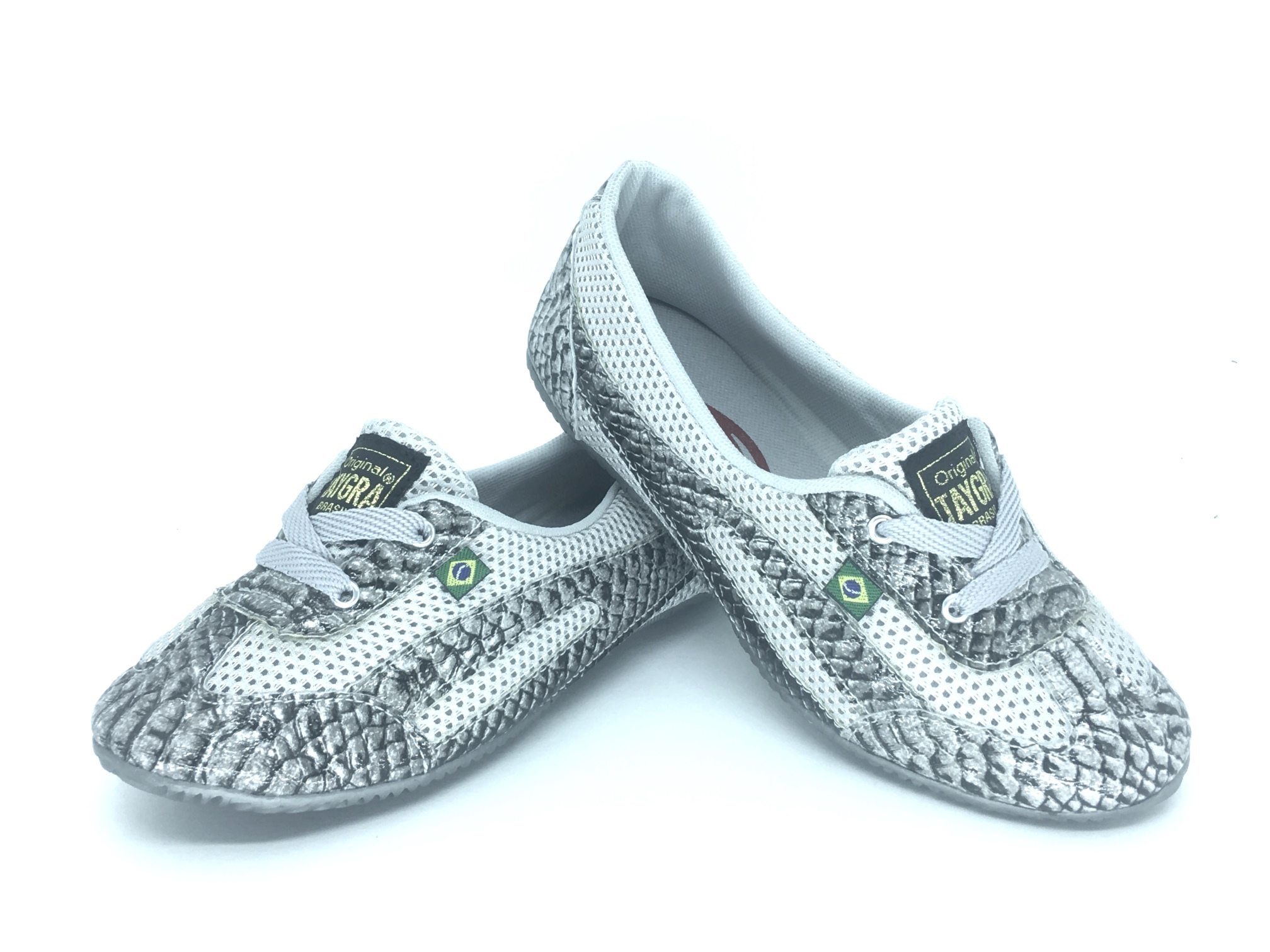 Ballerines br�siliennes TAYGRA Argent et serpent
