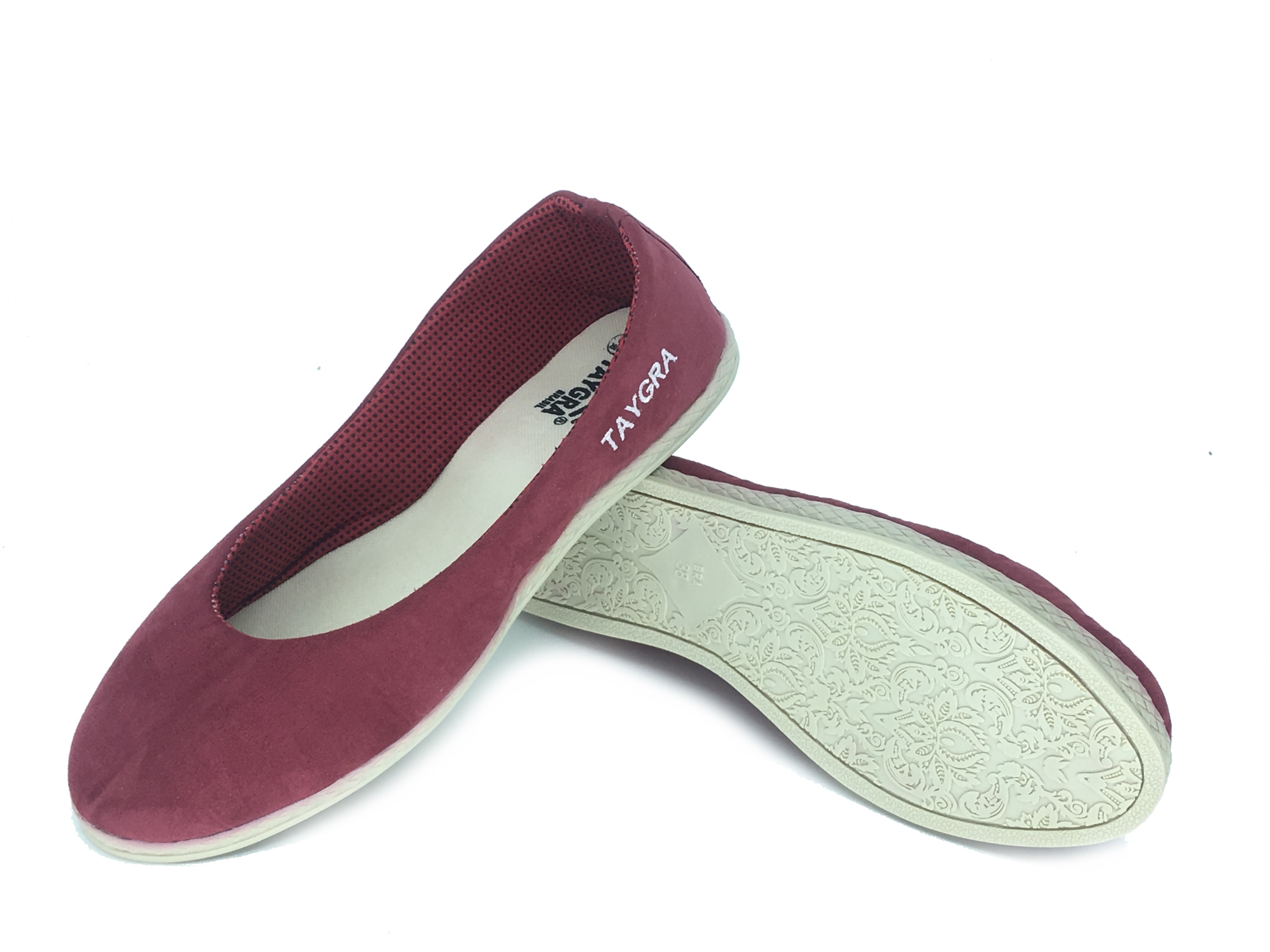 Ballerine chamoisine bordeaux
