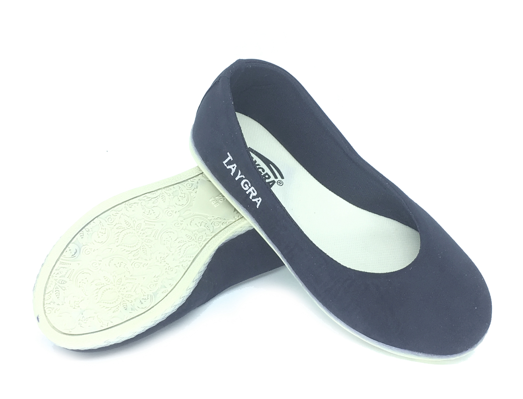 Ballerine noire chamoisine
