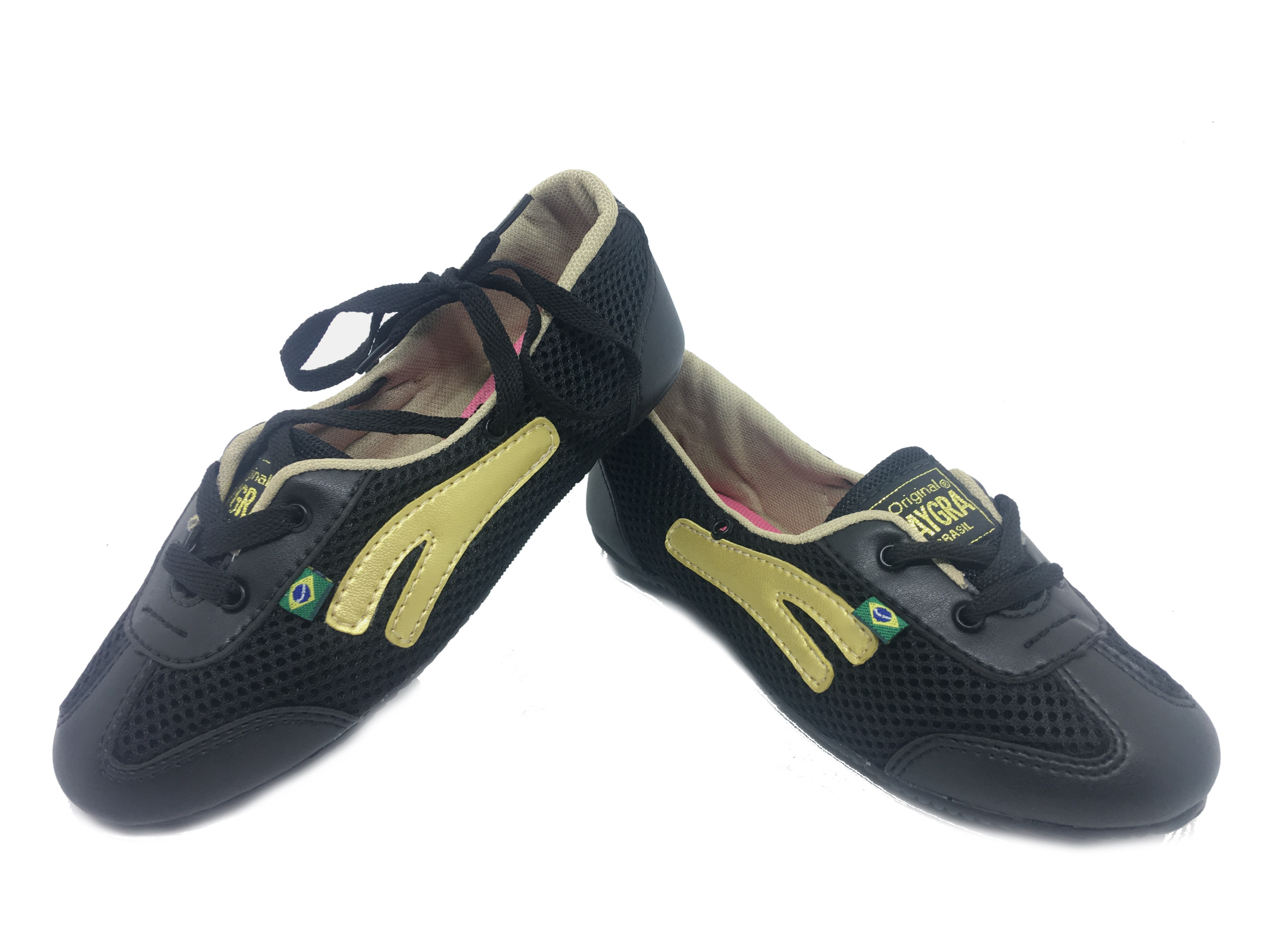 ballerine noire et or