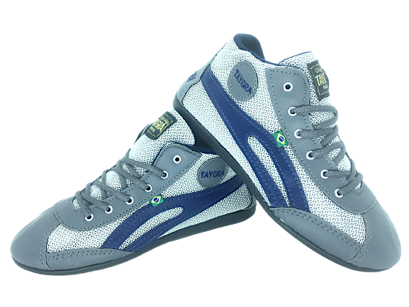Basket Mi-Haute grise graphite et marine TAYGRA