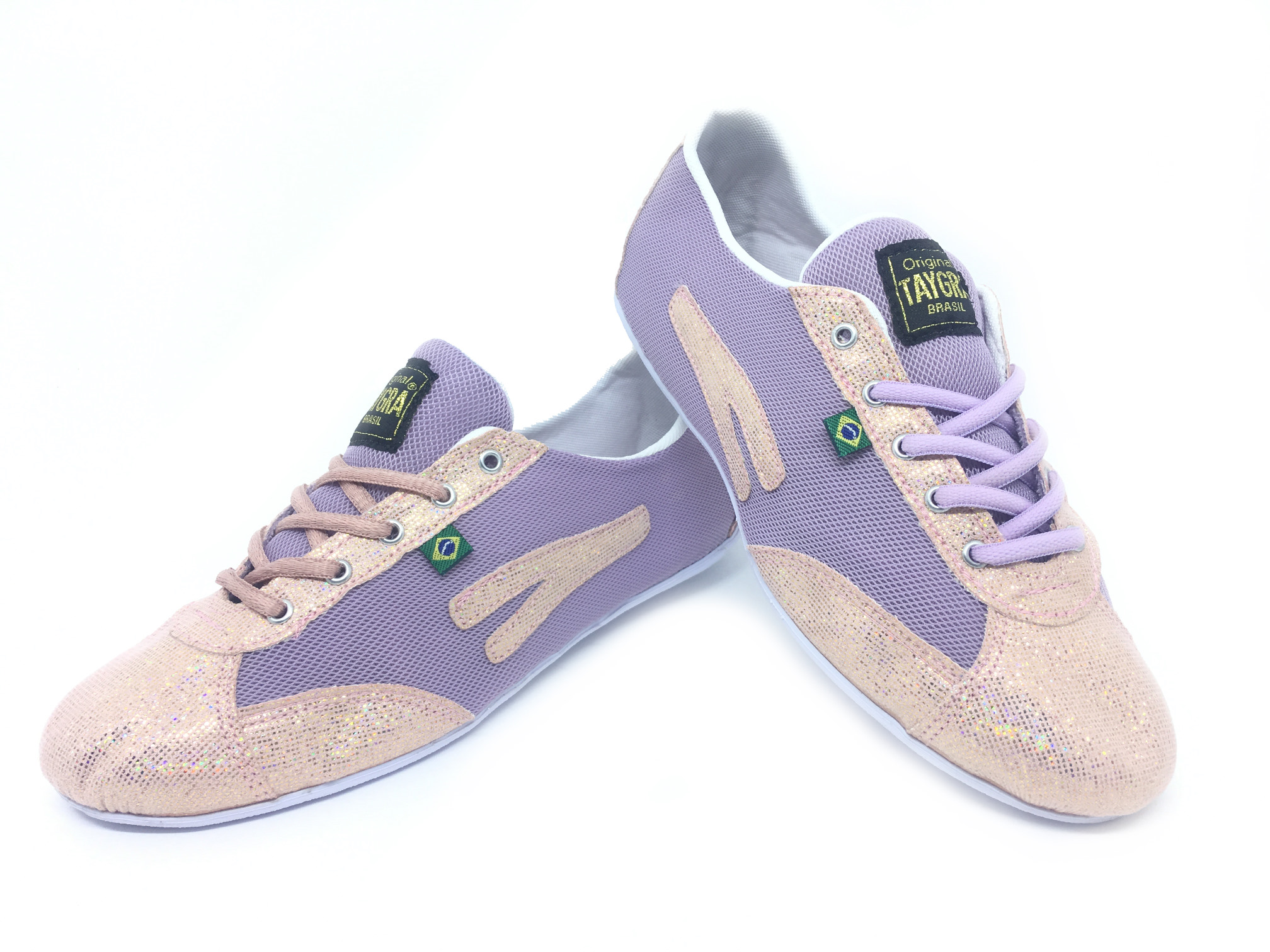 chaussure de danse lilas glitter