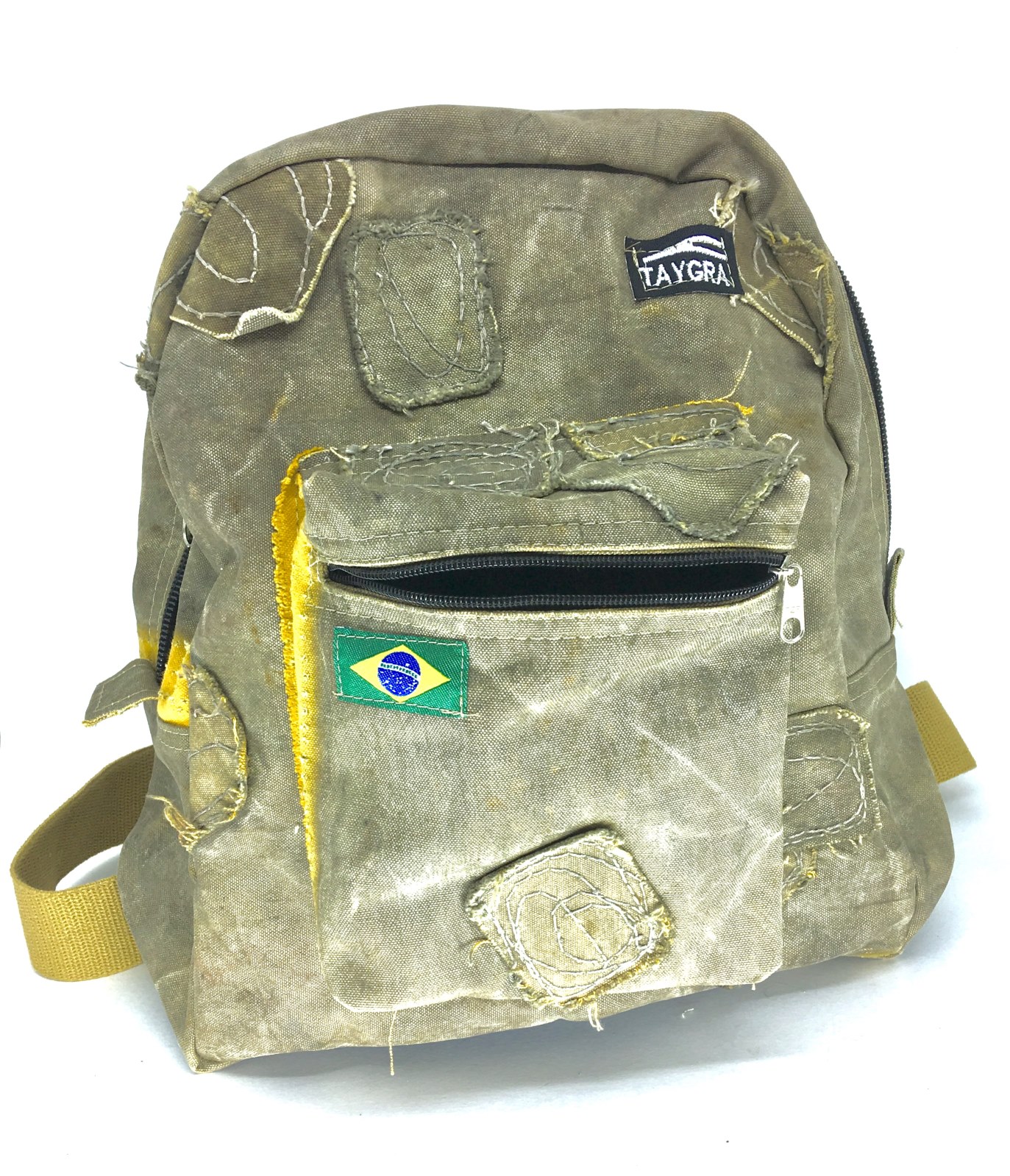 sac � dos en toile de coton cir� recycl�e