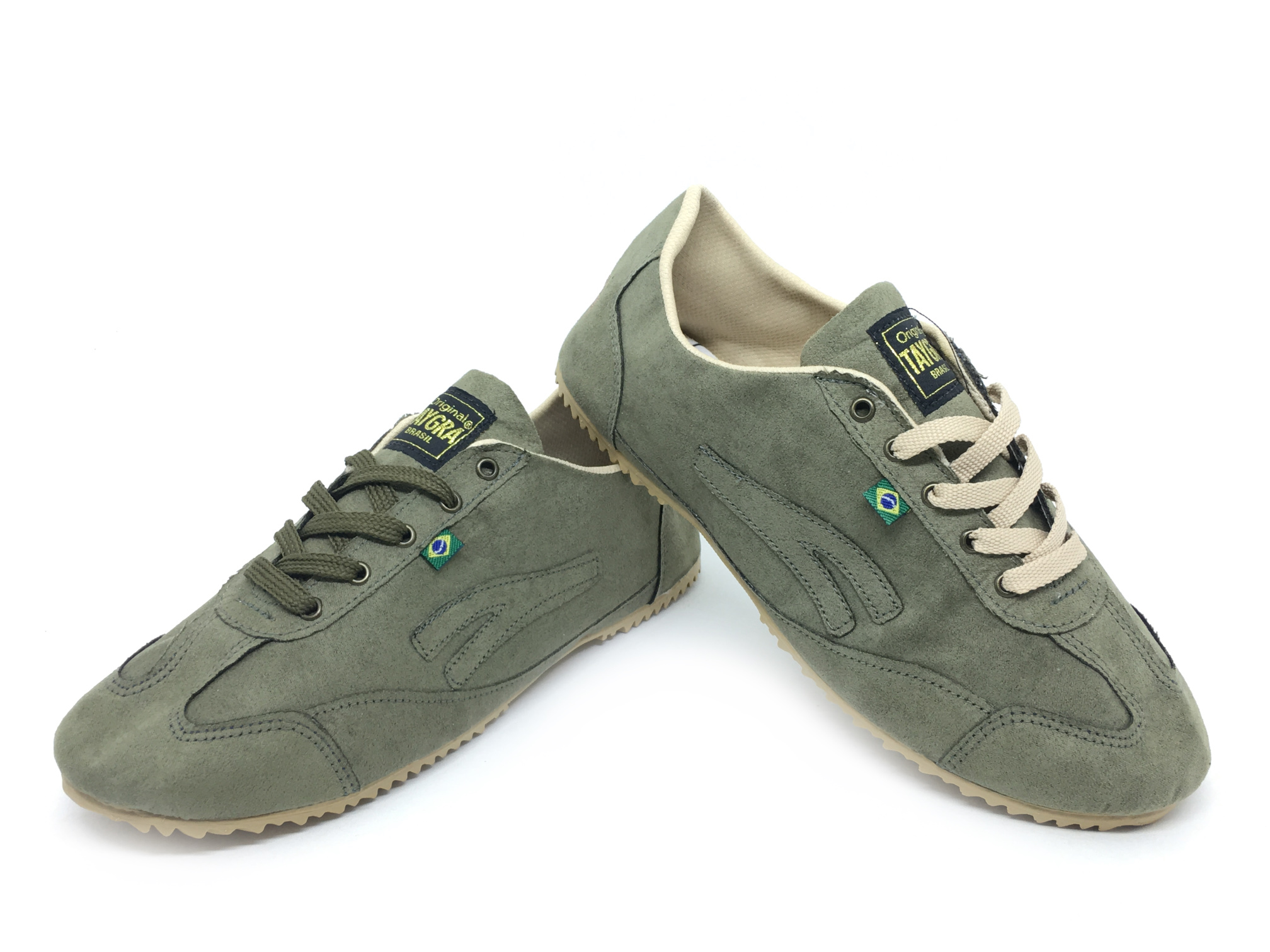 baskets souples rasteira vert fonc�